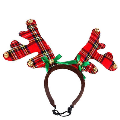 Fashion Dog Accessories Pet Christmas Antlers Headband Dogs Cats Adjustable Hat Cosplay Party Gift Pet Products Dog Supplies