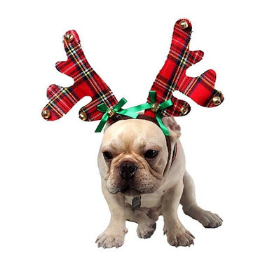 Fashion Dog Accessories Pet Christmas Antlers Headband Dogs Cats Adjustable Hat Cosplay Party Gift Pet Products Dog Supplies