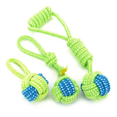 Transer Pet Supply Dog Toys Dogs Chew Teeth Clean Outdoor Traning Fun Playing Green Rope Ball Toy For Large Small Dog