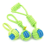 Transer Pet Supply Dog Toys Dogs Chew Teeth Clean Outdoor Traning Fun Playing Green Rope Ball Toy For Large Small Dog