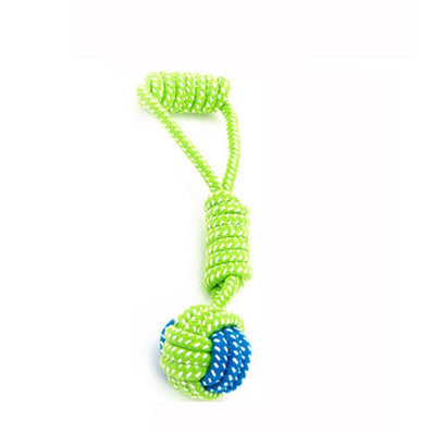 Transer Pet Supply Dog Toys Dogs Chew Teeth Clean Outdoor Traning Fun Playing Green Rope Ball Toy For Large Small Dog