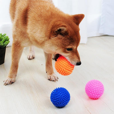 Sounding Toys  Funny Pets Dog Puppy Cat Ball Toy PVC Chew Sound Dogs Play Fetching Squeak Toys Pet Supplies