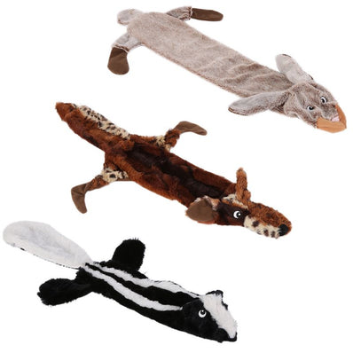 Cute Wolf Toys Stuffed Squeaking Animals Pet Toy Plush Rabbit