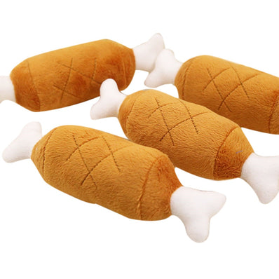 Dog Toys 1PC Pet Dog Cat Funny Chicken Legs Plush Toys Interactive Sound Toys Juguete Interactivo Perro